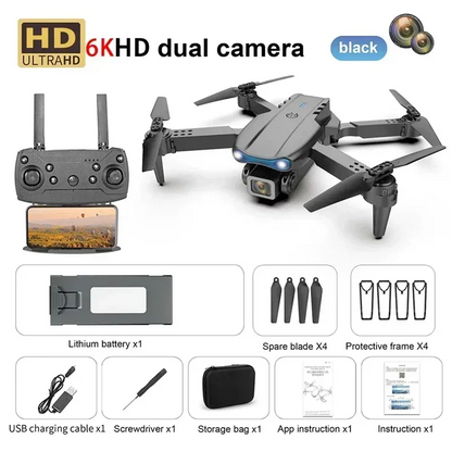 E99 8K HD Camera, Remote Control Drones, Foldable Quadcopter, Optical Flow Positioning, Aerial Photography Remote Control Drone