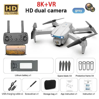 E99 8K HD Camera, Remote Control Drones, Foldable Quadcopter, Optical Flow Positioning, Aerial Photography Remote Control Drone