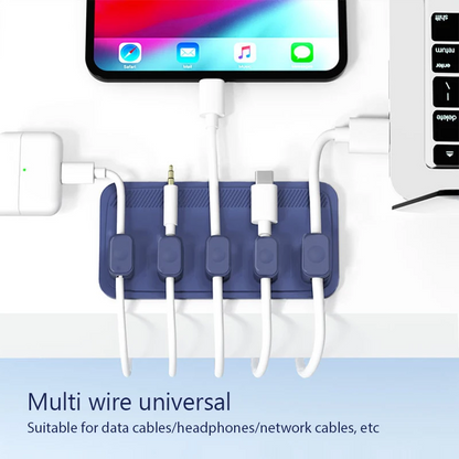 6in1 Magnetic Mouse Cable Wire, Organizer Desktop Cable Clip Protector, Cord Winder Row Plug Fixed USB Charging Line Holder Magnet