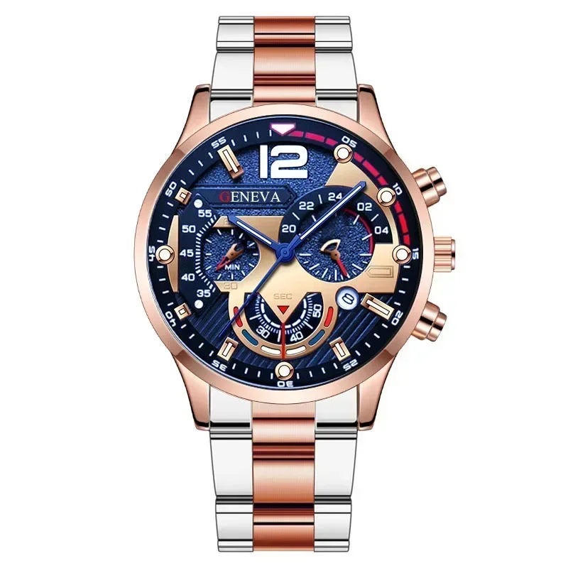 Fashion Stainless Steel Watches Luxury Quartz, Luminous Clock, Casual Watch Reloj Hombre