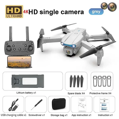 E99 8K HD Camera, Remote Control Drones, Foldable Quadcopter, Optical Flow Positioning, Aerial Photography Remote Control Drone