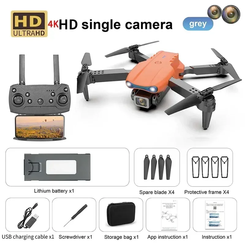 E99 8K HD Camera, Remote Control Drones, Foldable Quadcopter, Optical Flow Positioning, Aerial Photography Remote Control Drone