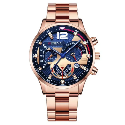 Fashion Stainless Steel Watches Luxury Quartz, Luminous Clock, Casual Watch Reloj Hombre