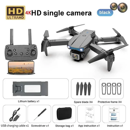 E99 8K HD Camera, Remote Control Drones, Foldable Quadcopter, Optical Flow Positioning, Aerial Photography Remote Control Drone